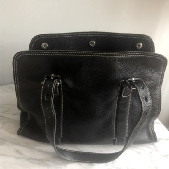 Authentic Prada Pebbled Leather Calfskin Leather Shoulder Bag - Picture 14 of 17